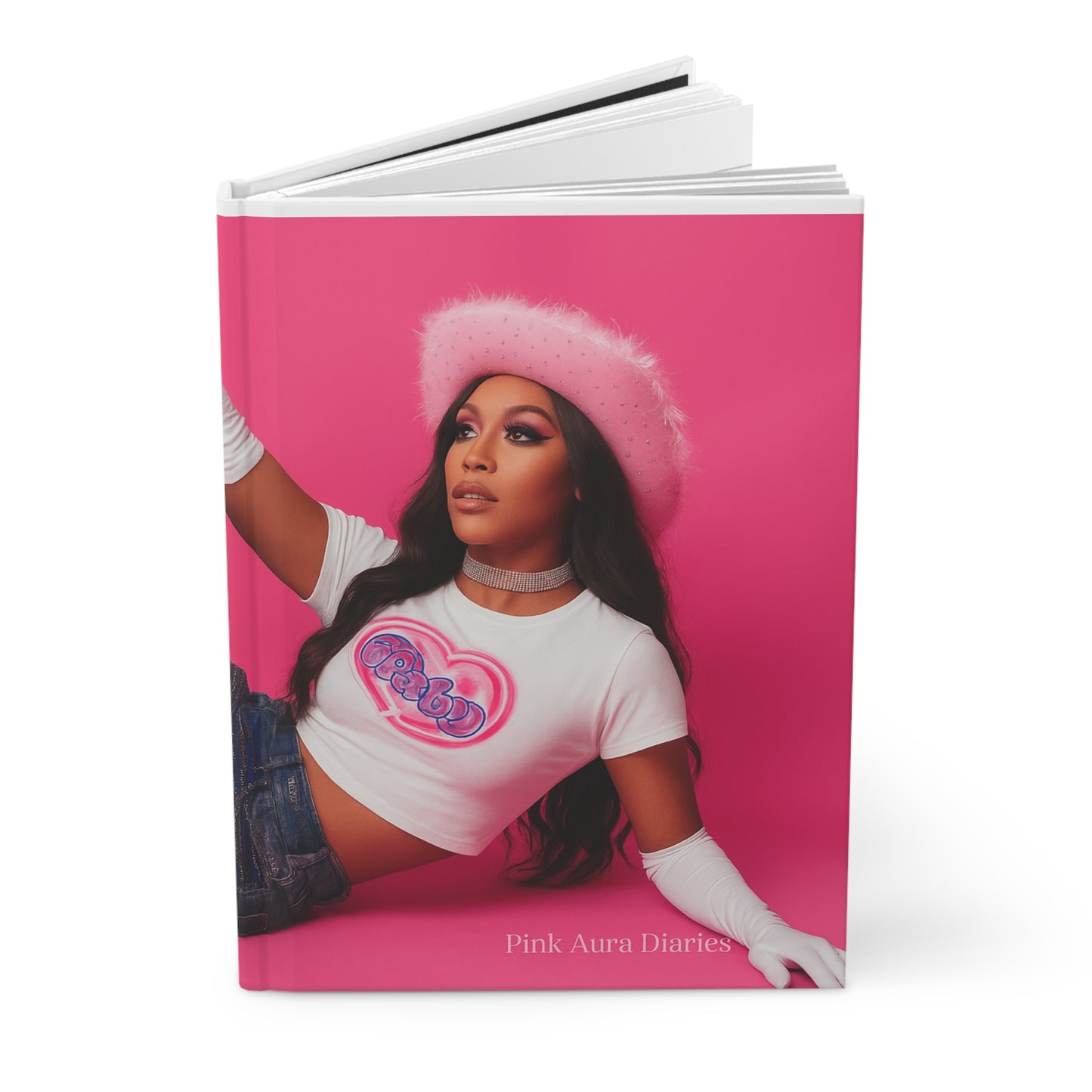 Stylish Hardcover Journal - Pink Aura, Creative Notebook