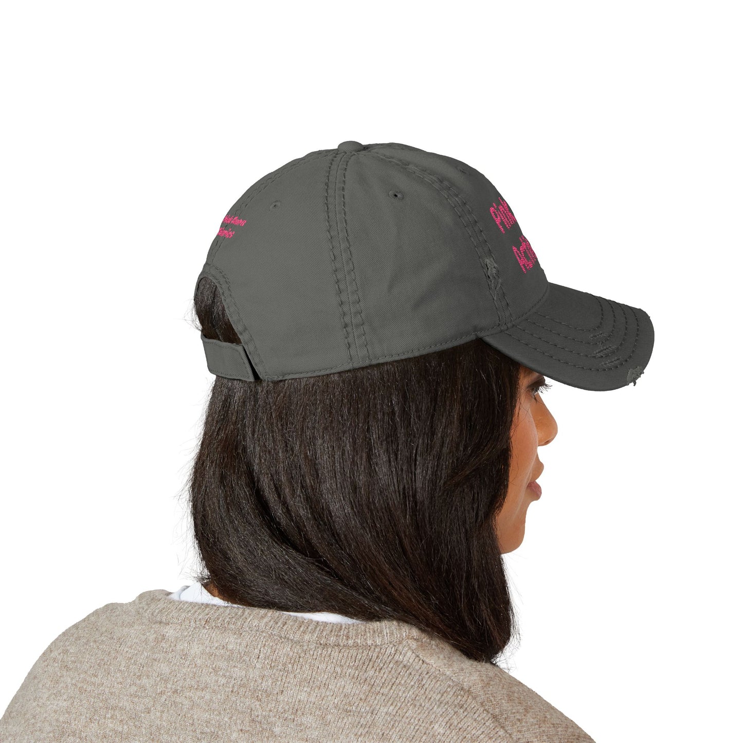 Pink Aura Activated Distressed Hat