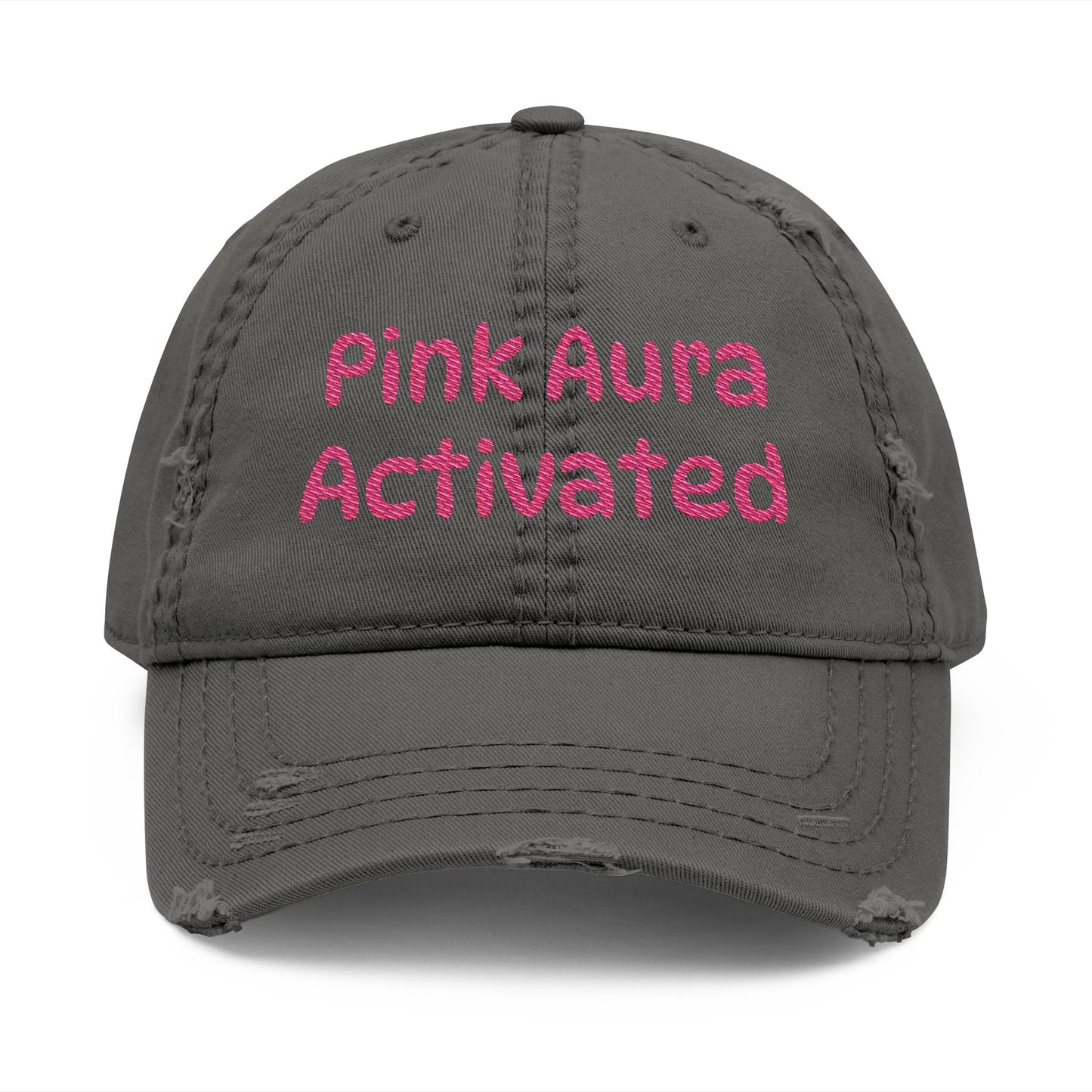 Pink Aura Activated Distressed Hat