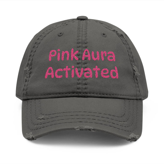 Pink Aura Activated Distressed Hat