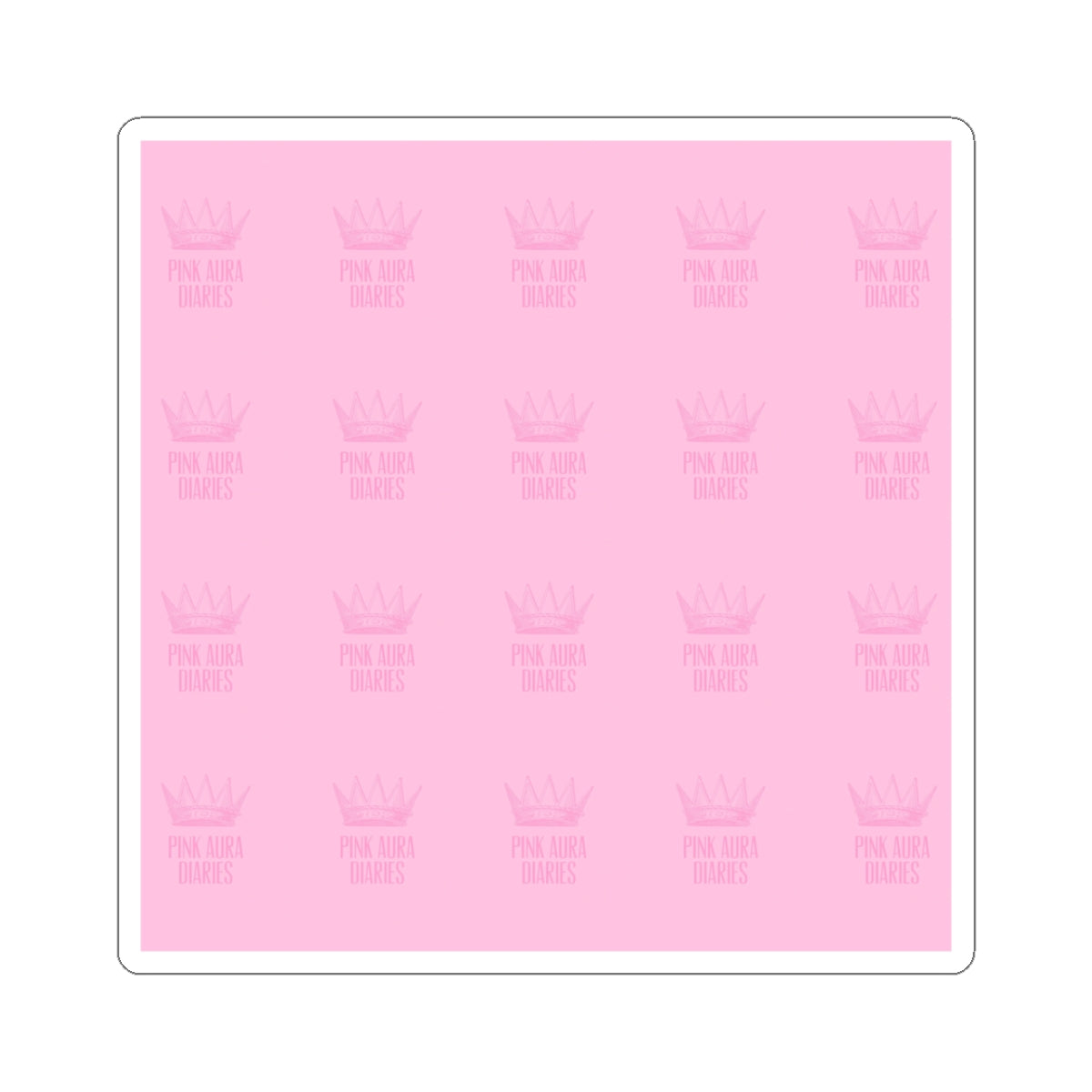 Cute Pink Aura Diaries Kiss-Cut Stickers for Decor