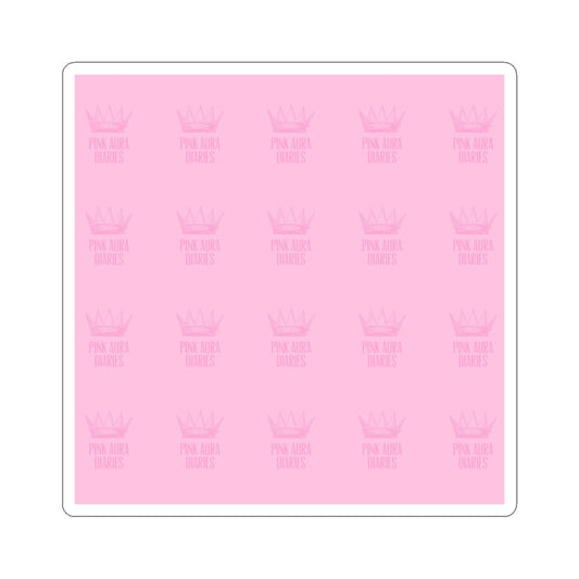 Cute Pink Aura Diaries Kiss-Cut Stickers for Decor