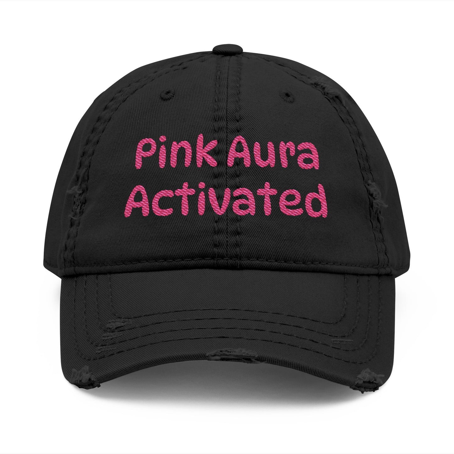 Pink Aura Activated Distressed Hat