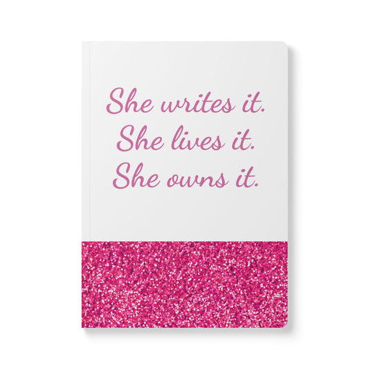 Empowered Softcover Pink Aura Journal - Perfect for Writers, Dreamers, and Self-Reflectors