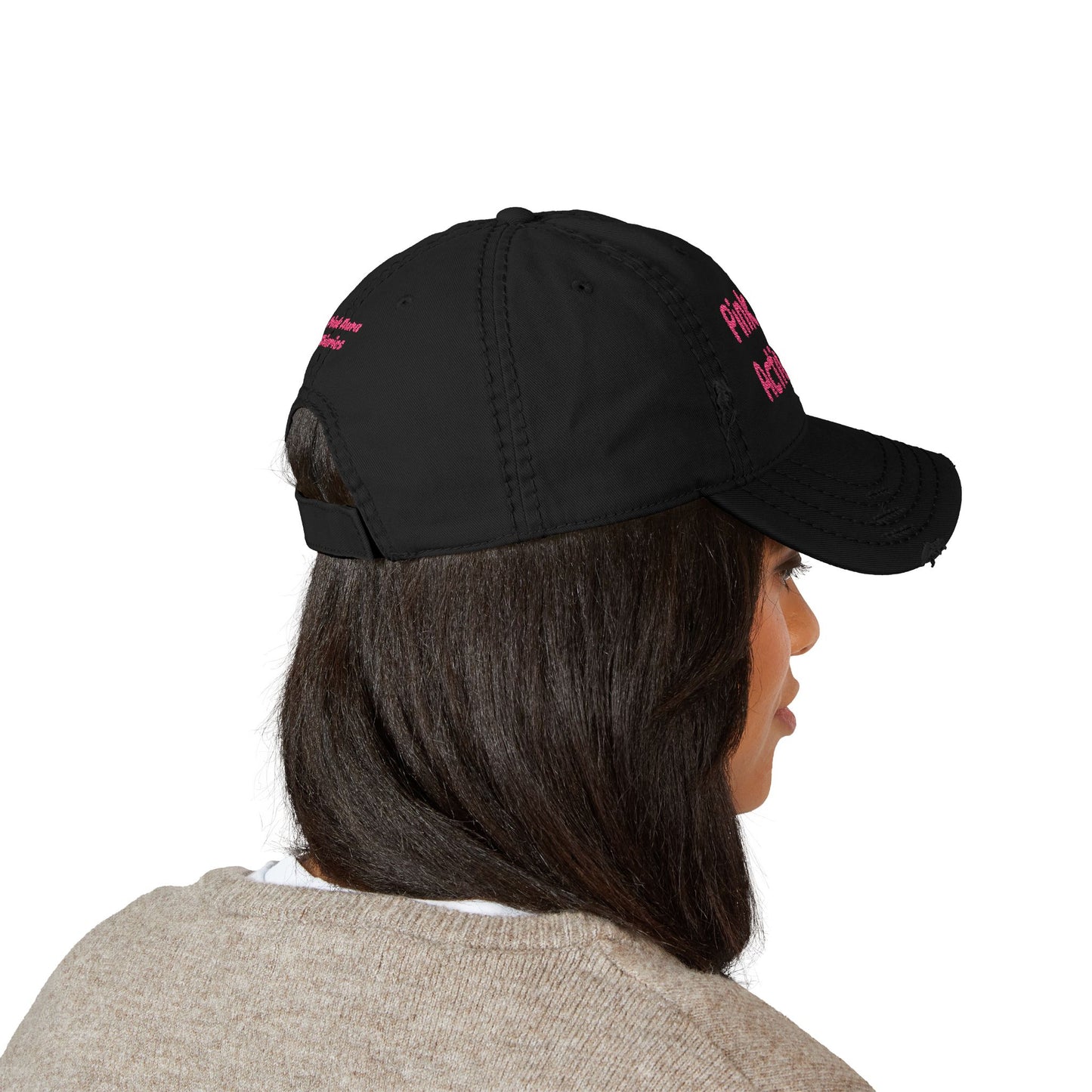 Pink Aura Activated Distressed Hat