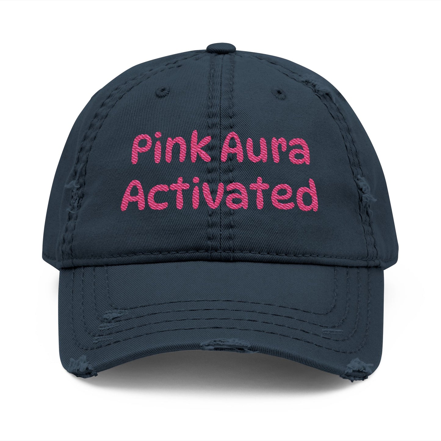 Pink Aura Activated Distressed Hat