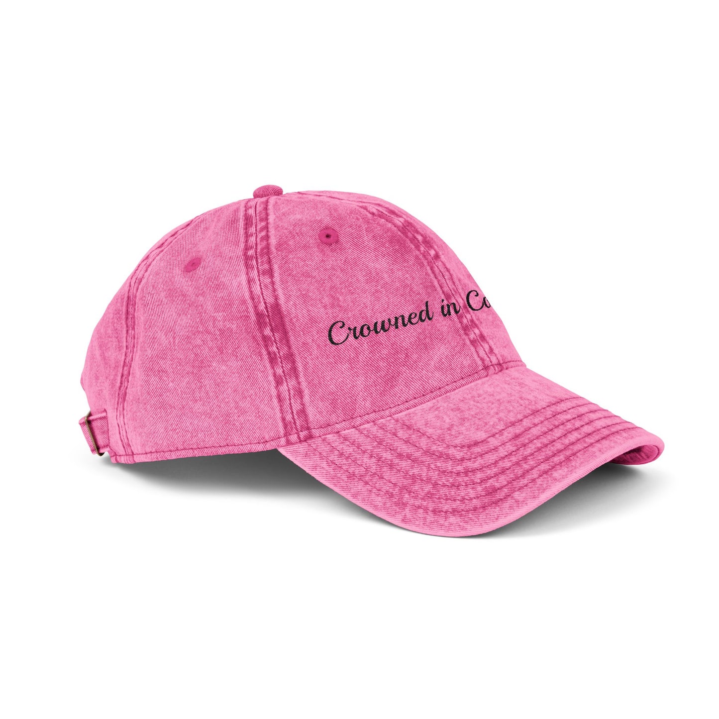 Vintage Embroidered Pink Aura Cap
