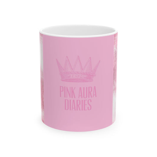 Pink Aura Diaries Ceramic Mug - Stylish Coffee Cup