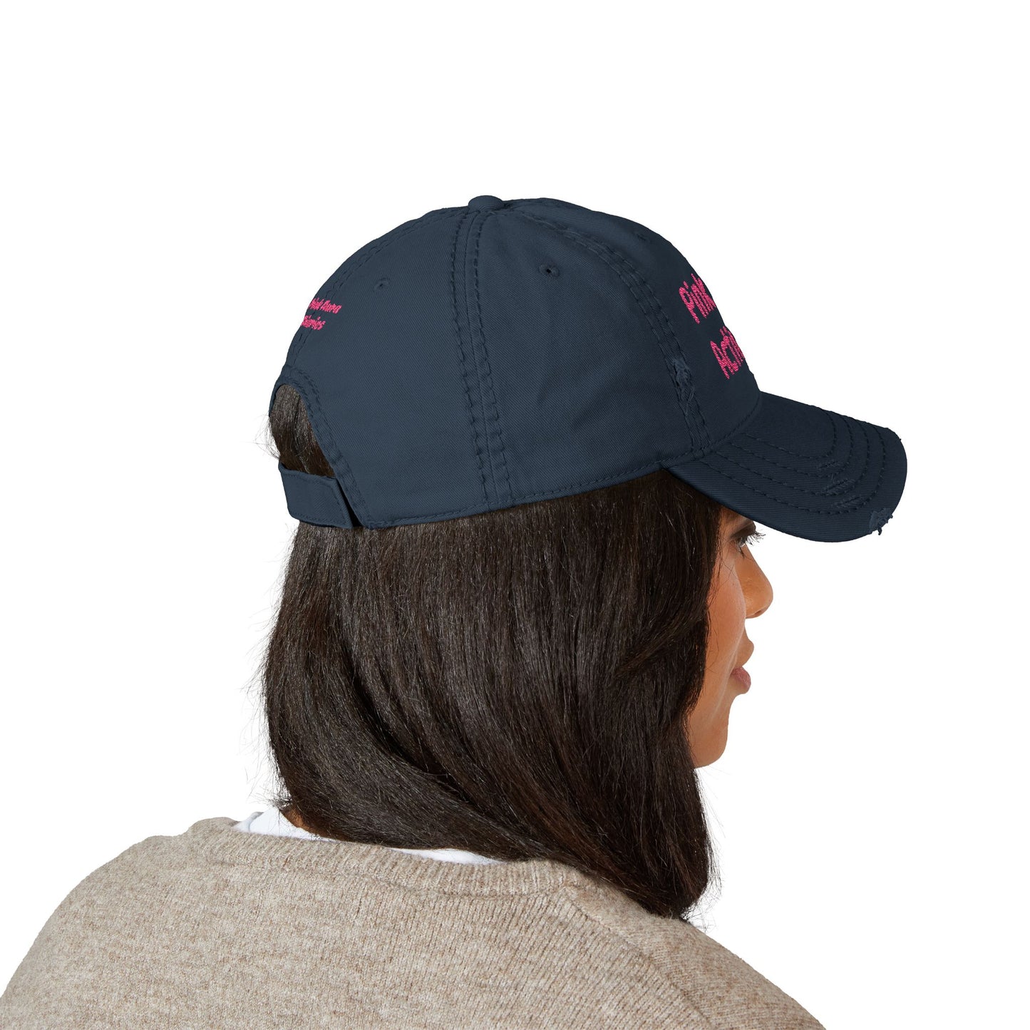 Pink Aura Activated Distressed Hat