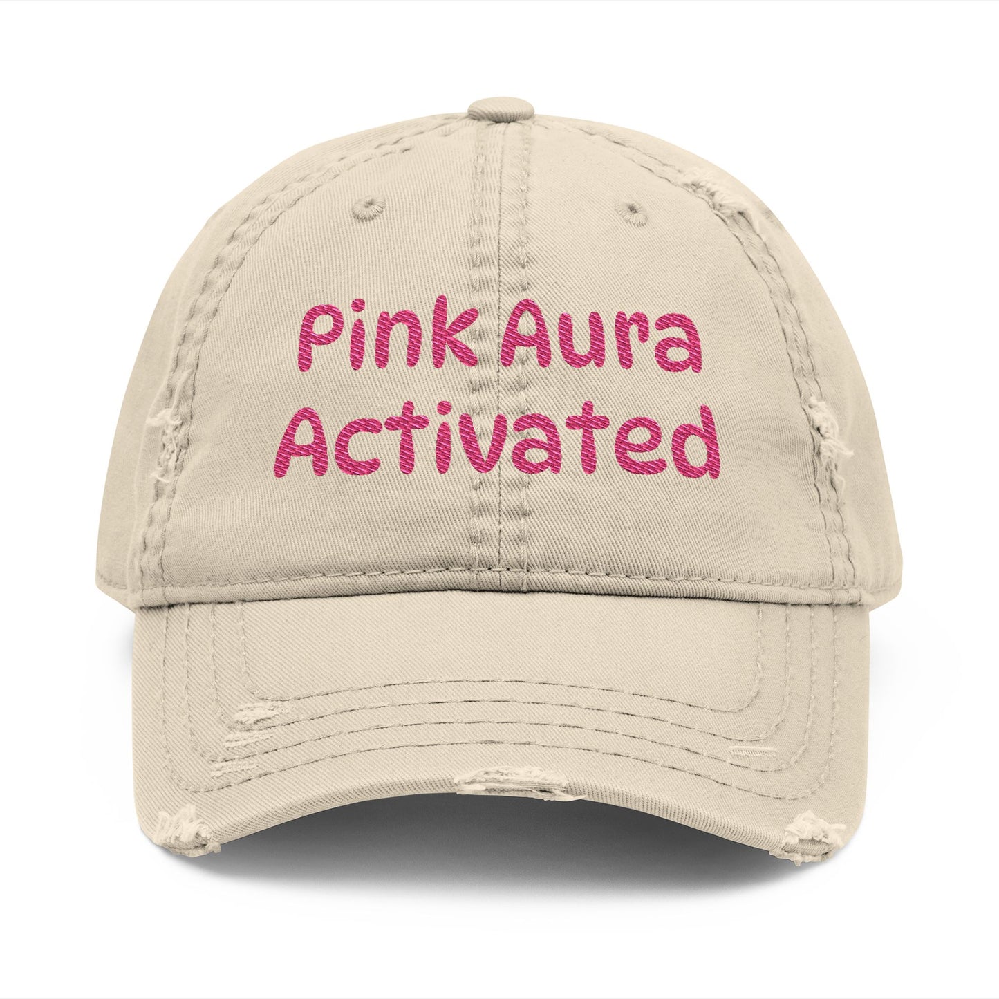 Pink Aura Activated Distressed Hat