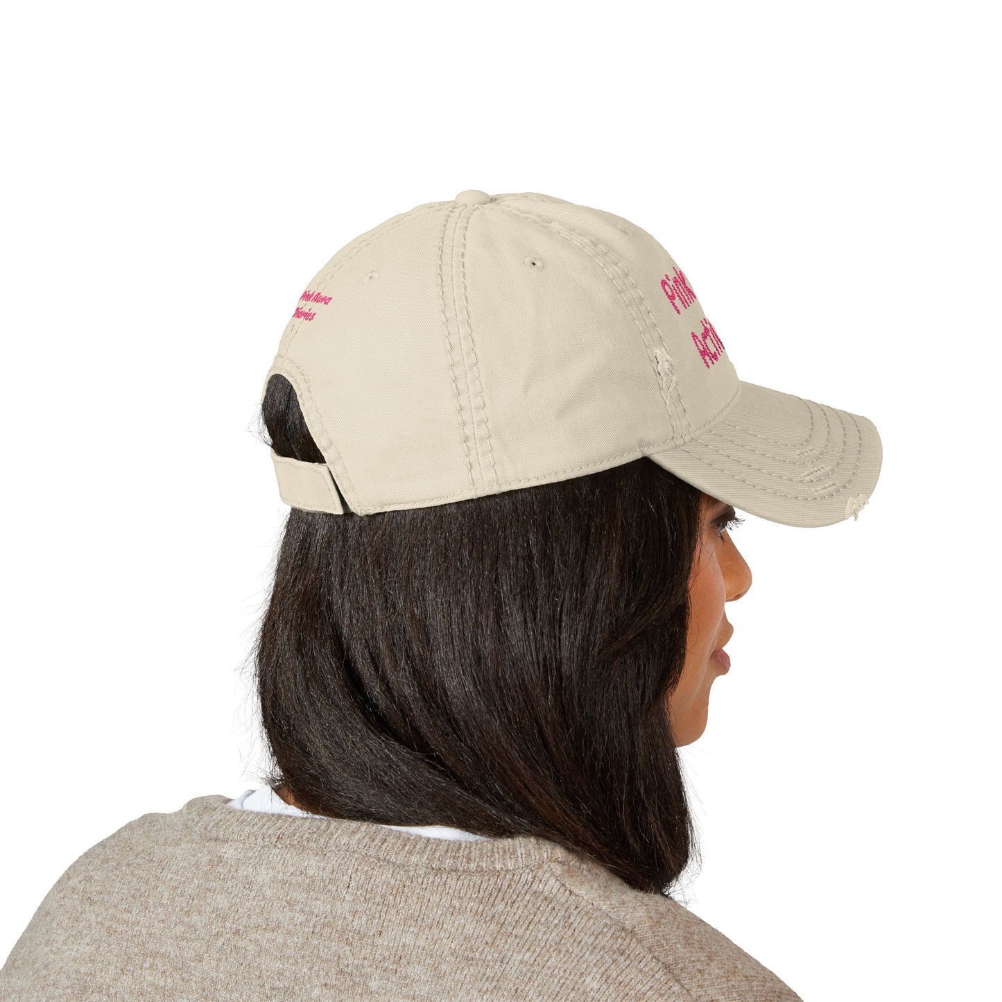 Pink Aura Activated Distressed Hat